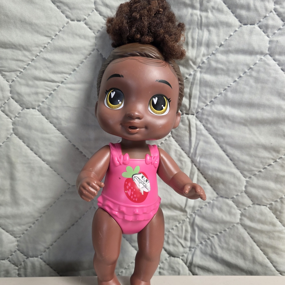 Baby Alive Shampoo Snuggle Berry Boo Black Hair 11in. Water Baby Doll